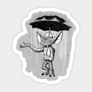 Umbrella Monster (Banksy) Sticker